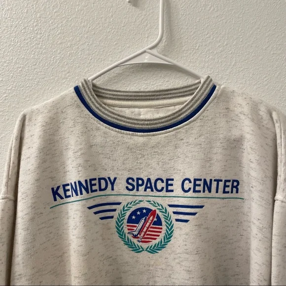 NASA Kennedy space center pullover sweatshirt gray VTG XL - Picture 2 of 7